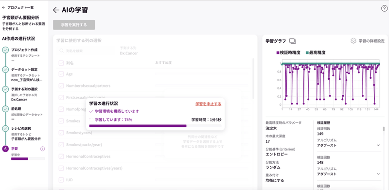 MatrixFlow 子宮頸がんリスク分析