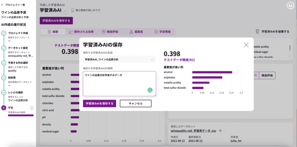 ワインの品質分析 〜成分から品質スコアを予測〜 | MatrixFlow