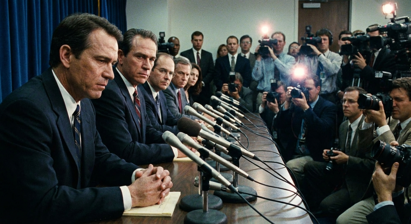 著作権問題に関する記者会見の様子