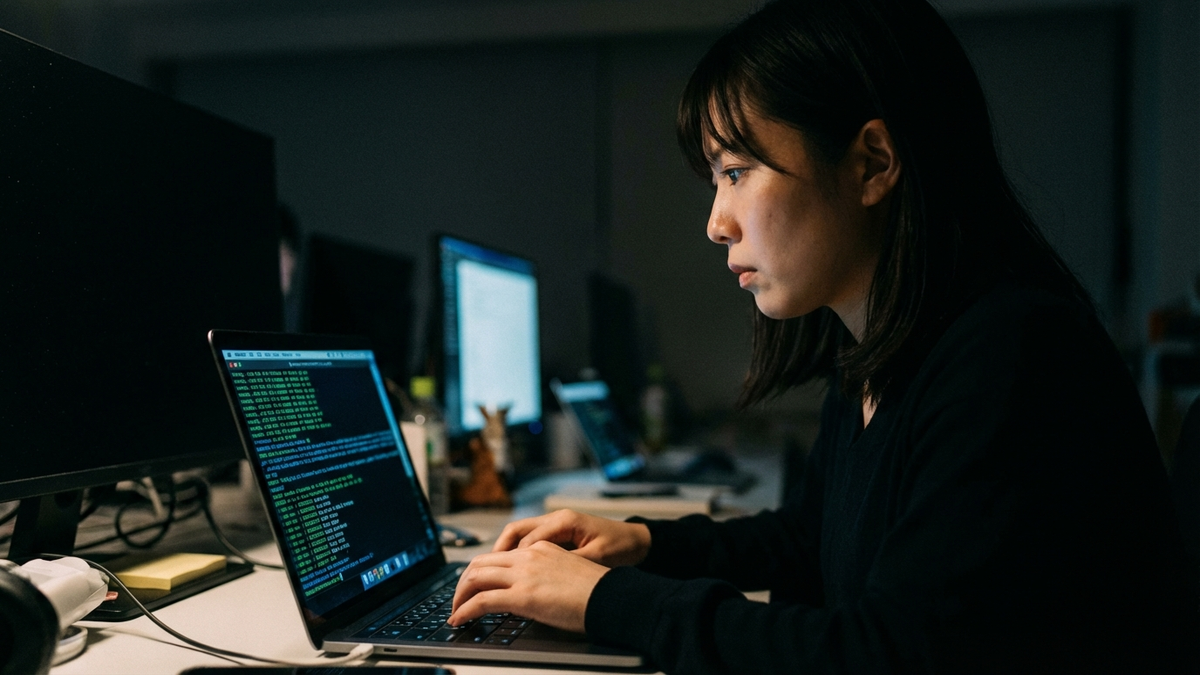 ターミナルでCLIツールを操作する開発者